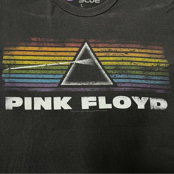 Liquid Blue Pink Floyd Dark Side of the Moon Graphic 2012 T-Shirt Black Unisex L - Picture 3 of 6